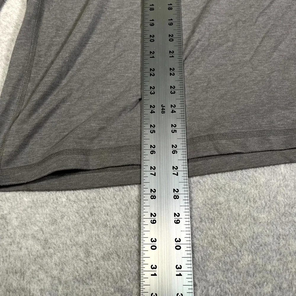 The‎ North Face Henley Shirt Mens Large Heather Gray Cotton Stretch Long Sleeve